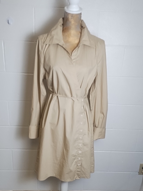 10 Crosby Derek Lam Dresses & Skirts - NWT Derek LamSafari Wrap Shirt Dress Tan Soft Lightweight Cotton